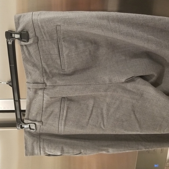 💕ANN TAYLOR💕 Curvy Trouser Pants Relaxed Straight Leg High Rise ~ Grey 10 - Picture 4 of 8